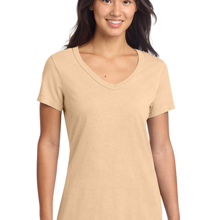 Port & Co ™  Women's Beach Wash ®  Garment-Dyed V-Neck Tee LPC099V