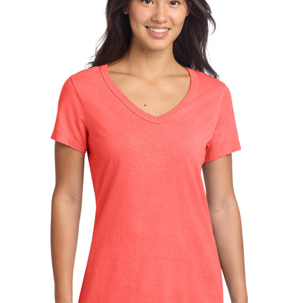 Port & Co ™  Women's Beach Wash ®  Garment-Dyed V-Neck Tee LPC099V