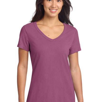 Port & Co ™  Women's Beach Wash ®  Garment-Dyed V-Neck Tee LPC099V