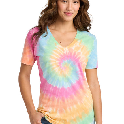 Port & Co ™  Women's Tie-Dye V-Neck Tee.  LPC147V