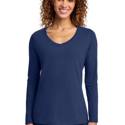 Port & Co ™  Women's Long Sleeve Fan Favorite V-Neck Tee. LPC450VLS