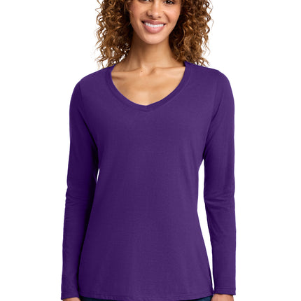 Port & Co ™  Women's Long Sleeve Fan Favorite V-Neck Tee. LPC450VLS