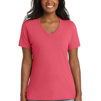 Port & Co ™  Women's Core Cotton V-Neck Tee. LPC54V