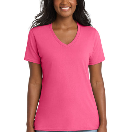 Port & Co ™  Women's Core Cotton V-Neck Tee. LPC54V