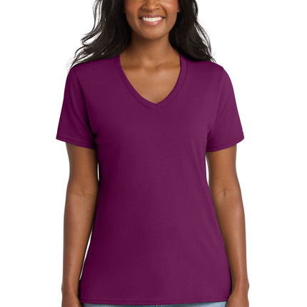 Port & Co ™  Women's Core Cotton V-Neck Tee. LPC54V