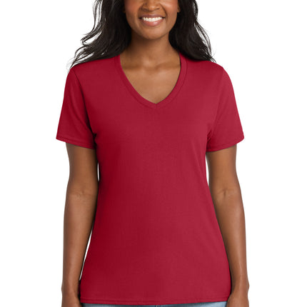 Port & Co ™  Women's Core Cotton V-Neck Tee. LPC54V