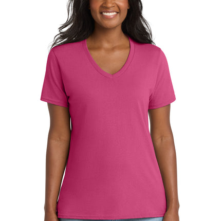 Port & Co ™  Women's Core Cotton V-Neck Tee. LPC54V