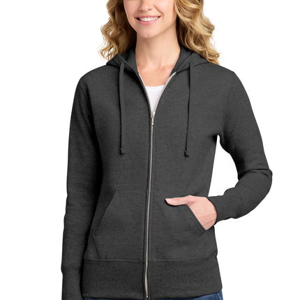 Port & Co ™  Women's Core Fleece Full-Zip Hooded Sweatshirt. LPC78ZH