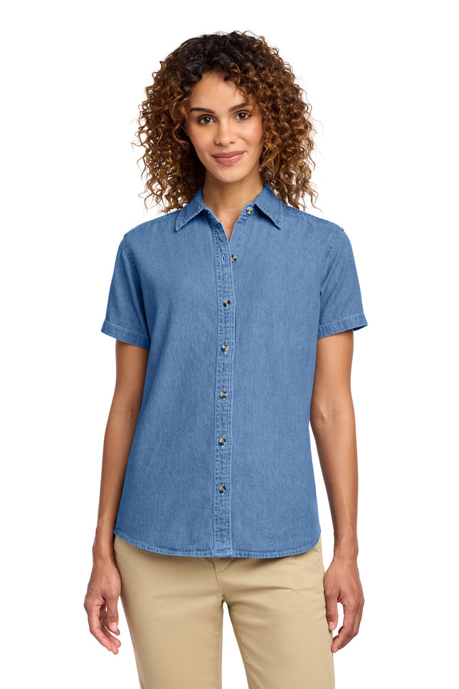 Port & Co ™  Women's Short Sleeve Value Denim Shirt.  LSP11