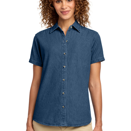 Port & Co ™  Women's Short Sleeve Value Denim Shirt.  LSP11