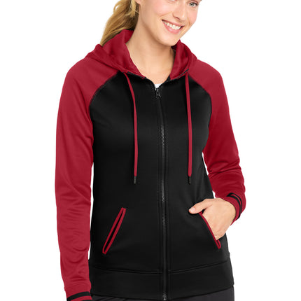 Sport-Tek ®  Women's Sport-Wick ®  Varsity Fleece Full-Zip Hooded Jacket. LST236
