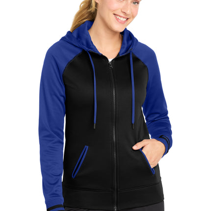 Sport-Tek ®  Women's Sport-Wick ®  Varsity Fleece Full-Zip Hooded Jacket. LST236