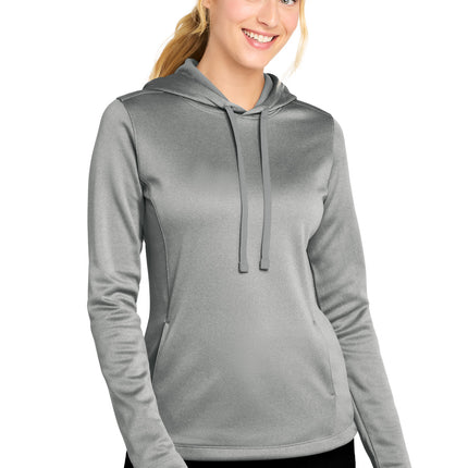 Sport-Tek  ®  Women's PosiCharge  ®  Sport-Wick  ®  Heather Fleece Hooded Pullover. LST264