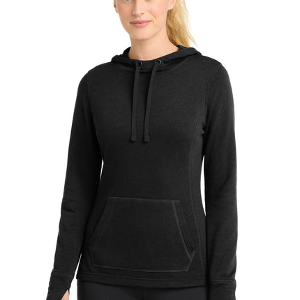 Sport-Tek  ®  Women's PosiCharge  ®  Tri-Blend Wicking Fleece Hooded Pullover. LST296