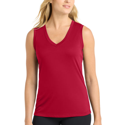 Sport-Tek ®  Women's Sleeveless PosiCharge ®  Competitor™ V-Neck Tee. LST352