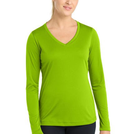 Sport-Tek ®  Women's Long Sleeve PosiCharge ®  Competitor™ V-Neck Tee. LST353LS