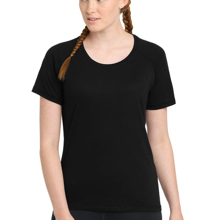 Sport-Tek  ®  Women's PosiCharge  ®  Tri-Blend Wicking Scoop Neck Raglan Tee. LST400