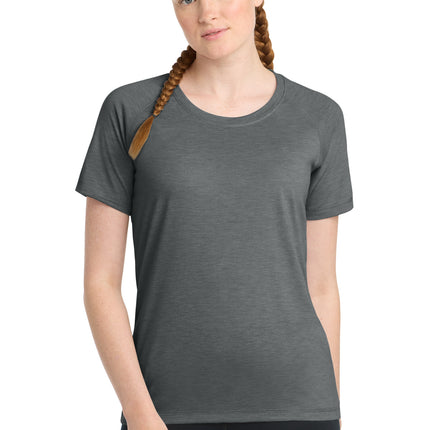 Sport-Tek  ®  Women's PosiCharge  ®  Tri-Blend Wicking Scoop Neck Raglan Tee. LST400