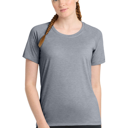 Sport-Tek  ®  Women's PosiCharge  ®  Tri-Blend Wicking Scoop Neck Raglan Tee. LST400
