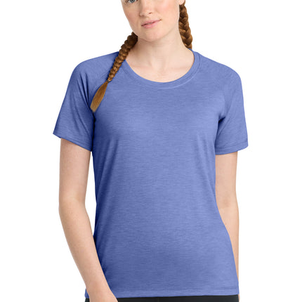 Sport-Tek  ®  Women's PosiCharge  ®  Tri-Blend Wicking Scoop Neck Raglan Tee. LST400