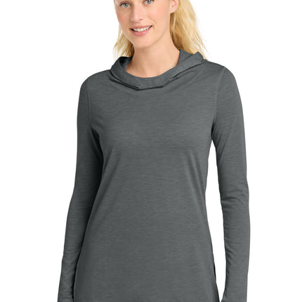 Sport-Tek ®  Women's PosiCharge  ®  Tri-Blend Wicking Long Sleeve Hoodie LST406
