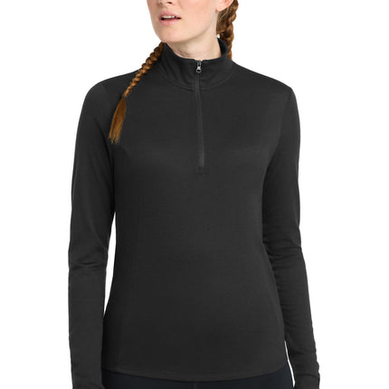 Sport-Tek  ®  Women's PosiCharge  ®  Tri-Blend Wicking 1/4-Zip Pullover. LST407