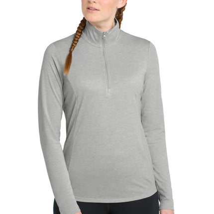 Sport-Tek  ®  Women's PosiCharge  ®  Tri-Blend Wicking 1/4-Zip Pullover. LST407