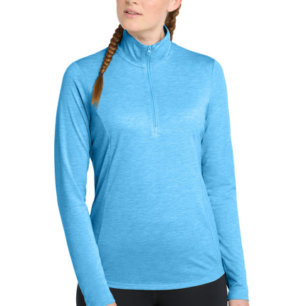 Sport-Tek  ®  Women's PosiCharge  ®  Tri-Blend Wicking 1/4-Zip Pullover. LST407