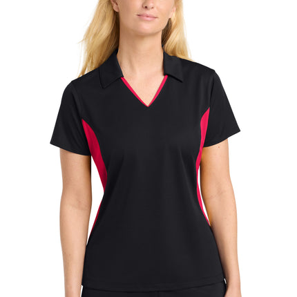 Sport-Tek ®  Women's Side Blocked Micropique Sport-Wick ®  Polo. LST655