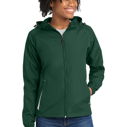 Sport-Tek ®  Women's Colorblock Hooded Raglan Jacket. LST76