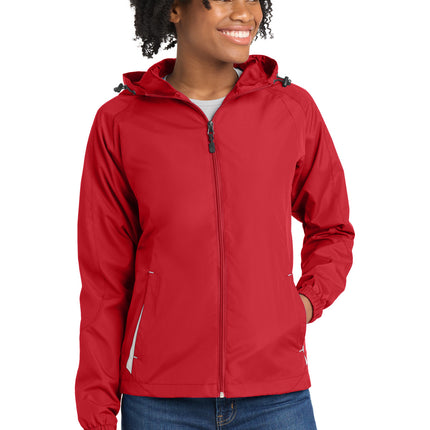 Sport-Tek ®  Women's Colorblock Hooded Raglan Jacket. LST76
