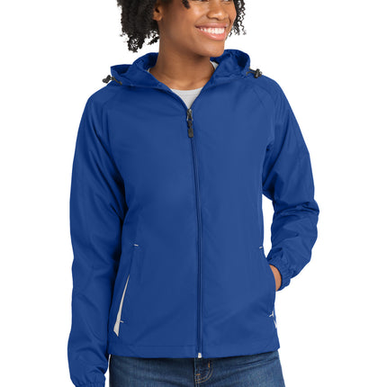 Sport-Tek ®  Women's Colorblock Hooded Raglan Jacket. LST76