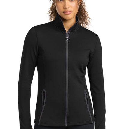 Sport-Tek ®  Women's Sport-Wick ®  Stretch Contrast Full-Zip Jacket.  LST853