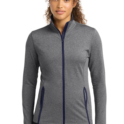 Sport-Tek ®  Women's Sport-Wick ®  Stretch Contrast Full-Zip Jacket.  LST853