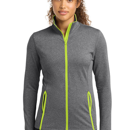 Sport-Tek ®  Women's Sport-Wick ®  Stretch Contrast Full-Zip Jacket.  LST853