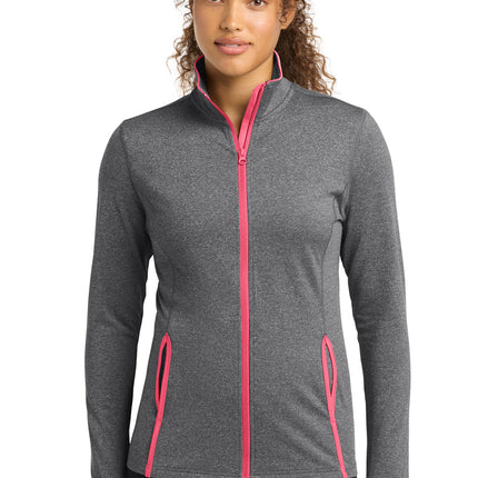Sport-Tek ®  Women's Sport-Wick ®  Stretch Contrast Full-Zip Jacket.  LST853