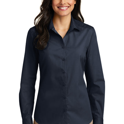 Port Authority ®  Women's Long Sleeve Carefree Poplin Shirt. LW100