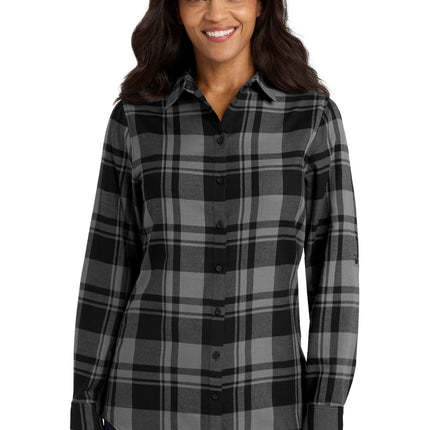Port Authority ®  Women's Plaid Flannel Tunic . LW668