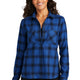 Royal/ Black Open Plaid
