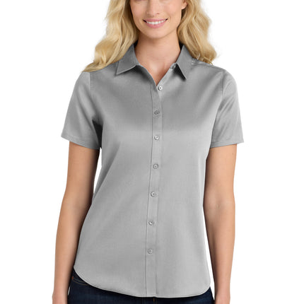 Port Authority ®  Women's Short Sleeve SuperPro React ™ Twill Shirt. LW809