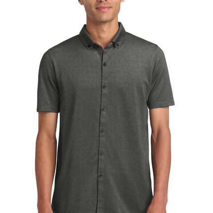 Mercer+Mettle ®  Stretch Pique Full-Button Polo MM1006