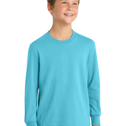 Port & Co ™  Youth Long Sleeve Core Cotton Tee. PC54YLS