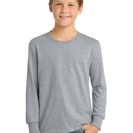 Port & Co ™  Youth Long Sleeve Core Cotton Tee. PC54YLS