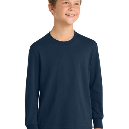 Port & Co ™  Youth Long Sleeve Core Cotton Tee. PC54YLS