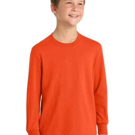 Port & Co ™  Youth Long Sleeve Core Cotton Tee. PC54YLS