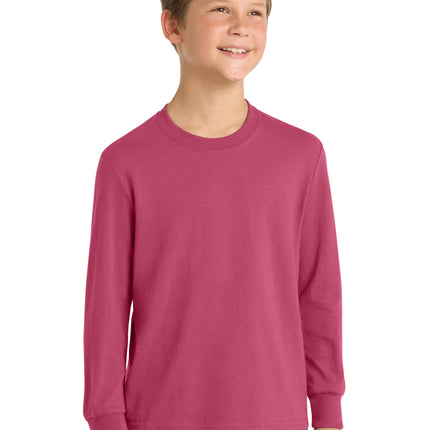 Port & Co ™  Youth Long Sleeve Core Cotton Tee. PC54YLS