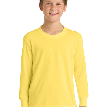 Port & Co ™  Youth Long Sleeve Core Cotton Tee. PC54YLS