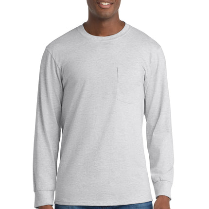 Port & Co ™  Tall Long Sleeve Essential Pocket Tee. PC61LSPT