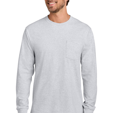 Port & Co ™  Long Sleeve Essential Pocket Tee.  PC61LSP