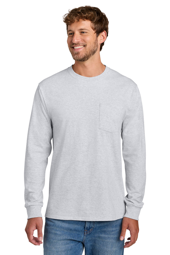 Port & Co ™  Long Sleeve Essential Pocket Tee.  PC61LSP